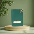 Personalized Nexon Leather Passport Cover - Olive Green
