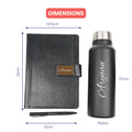 Classy Executive Diary + Classic Metal Pen + Classic Smart Bottle  - Black